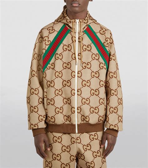 gucci linen jacket mens|Gucci gg print jacket men's.